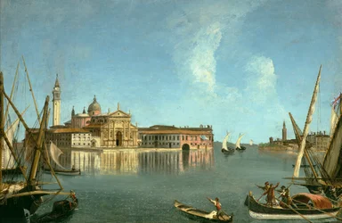San Giorgio Maggiore a través de la Laguna Veneciana